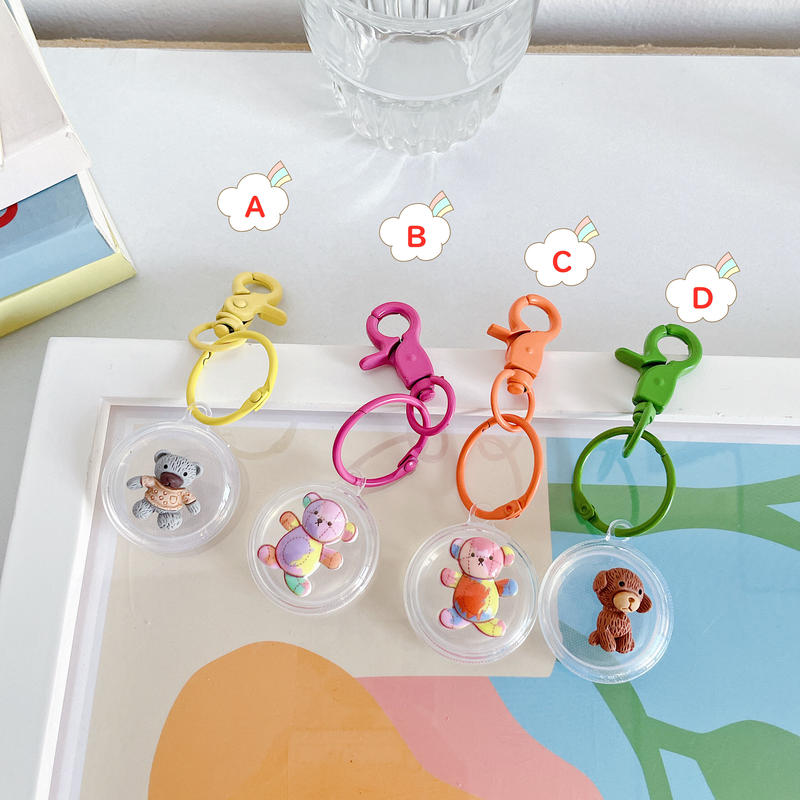 立体動物クマ Airtag ケース キュートanimals デコエアタグ保護カバー 高品質