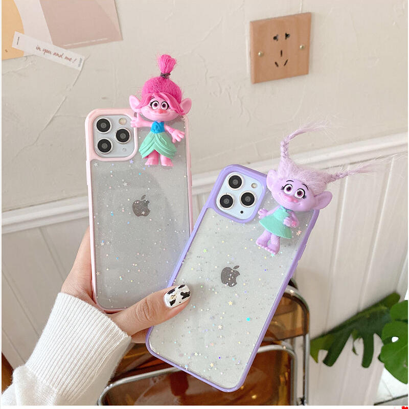トロール人形 スマホケース Iphone12proケース 5 4 6 1インチクリアiphon