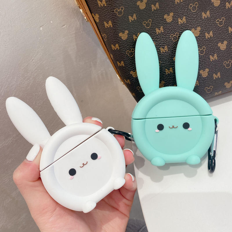 Rabbit Airpodsproケース ウサギデザイン エアポッズカバー リング付 可愛い