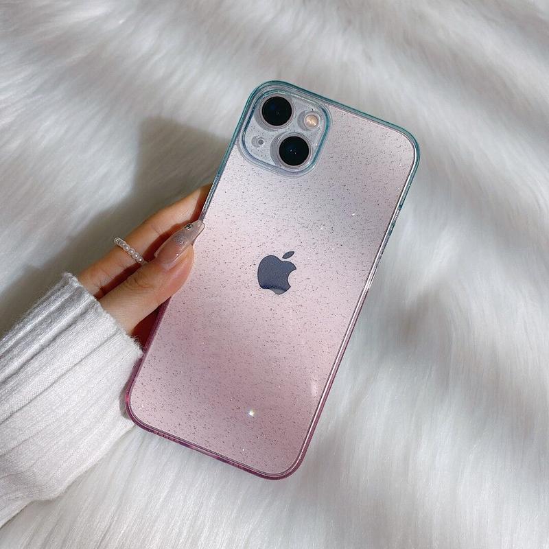 グラデーションカラー Iphone13 12proケース ラメ入り 高透明 Iphoneカバー グラデーションカラー Iphone13 12proケース ラメ入り 高透明 Iphoneカバー