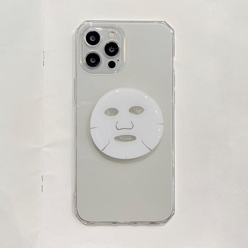 フェイスパック グリップ付 Iphone13pro 12ケース 美容マスク クリア耐衝撃i