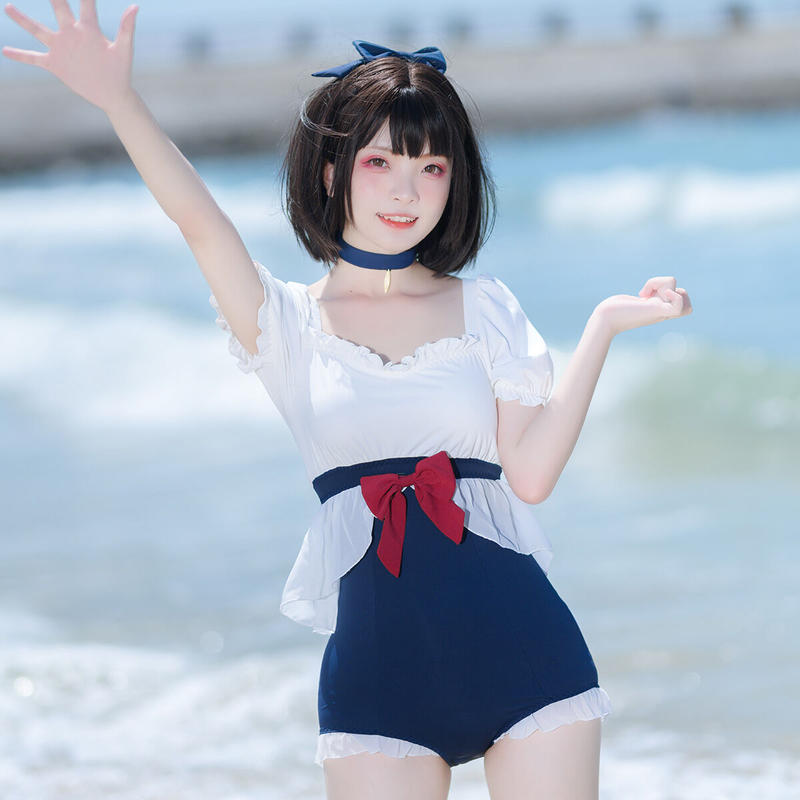 可愛い白雪姫のリボンワンピース水着3点セット 73 Sexymaker コスプレ コ