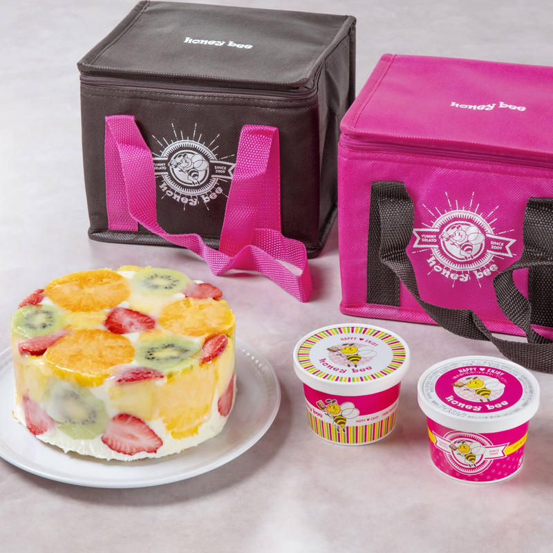 福島市 Honeybee 果物づくし 季節のジェラートケーキ フルーツハニー Monm