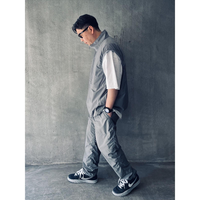 STUMPSTAMP HALF ZIP PULLOVER VEST BLACK