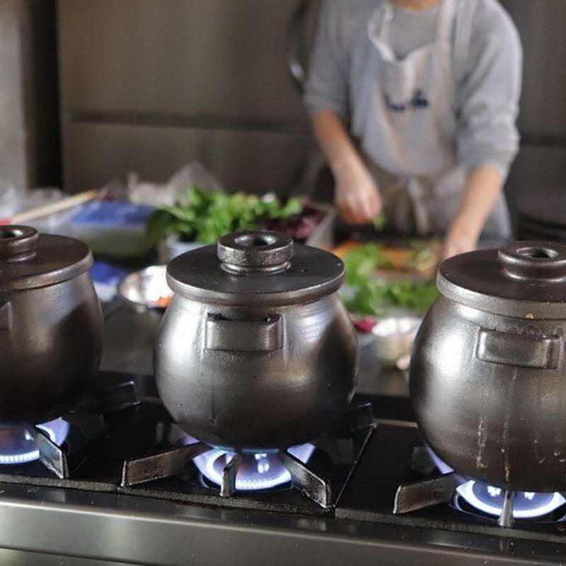 作家もの　小谷田潤　耐熱土鍋　ご飯鍋　丸鍋　黒色 m16810747718_1.jpg?1650356962
