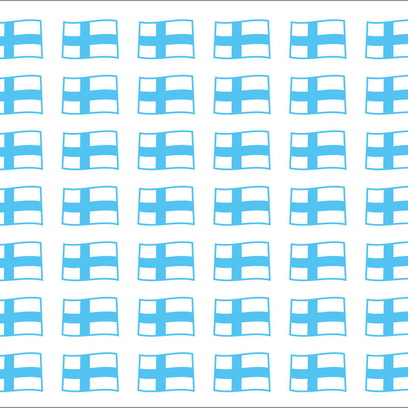 11月号掲載分 Krone フィンランド国旗柄手ぬぐい 月刊手紙舎