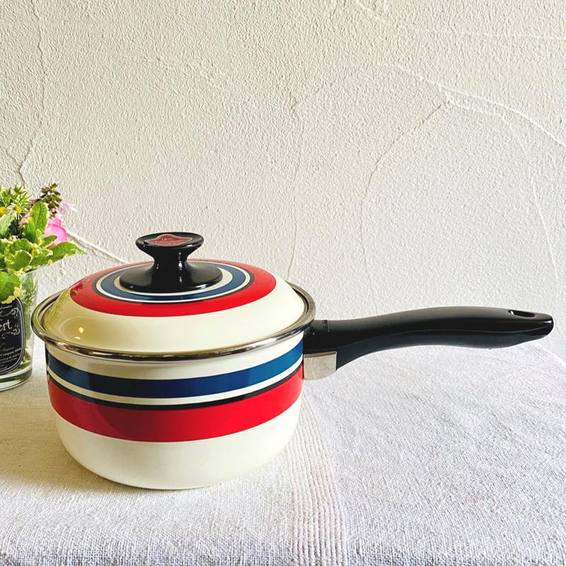 Houti Noritake トリコロールカラー片手ホーロー鍋 月刊手紙舎