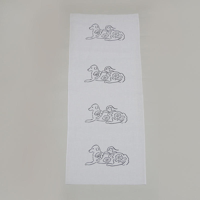 Canako Inoue 犬と少女 手ぬぐい 月刊手紙舎