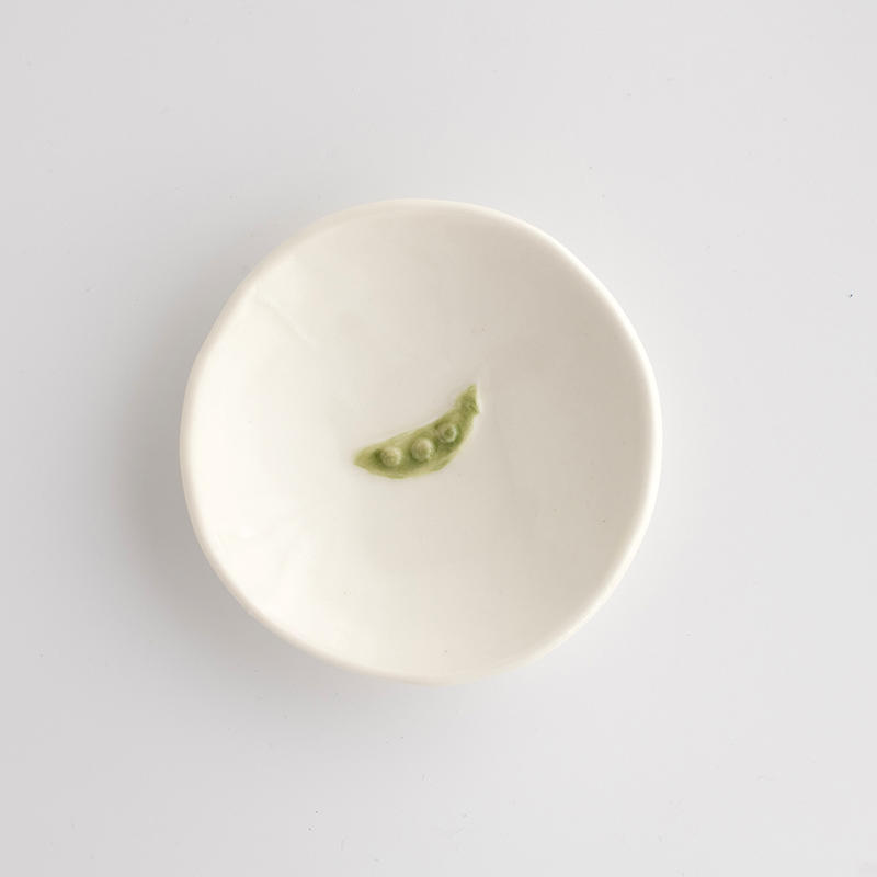 7月号掲載分 Po To Bo 2野菜豆皿 さやえんどう 月刊手紙舎