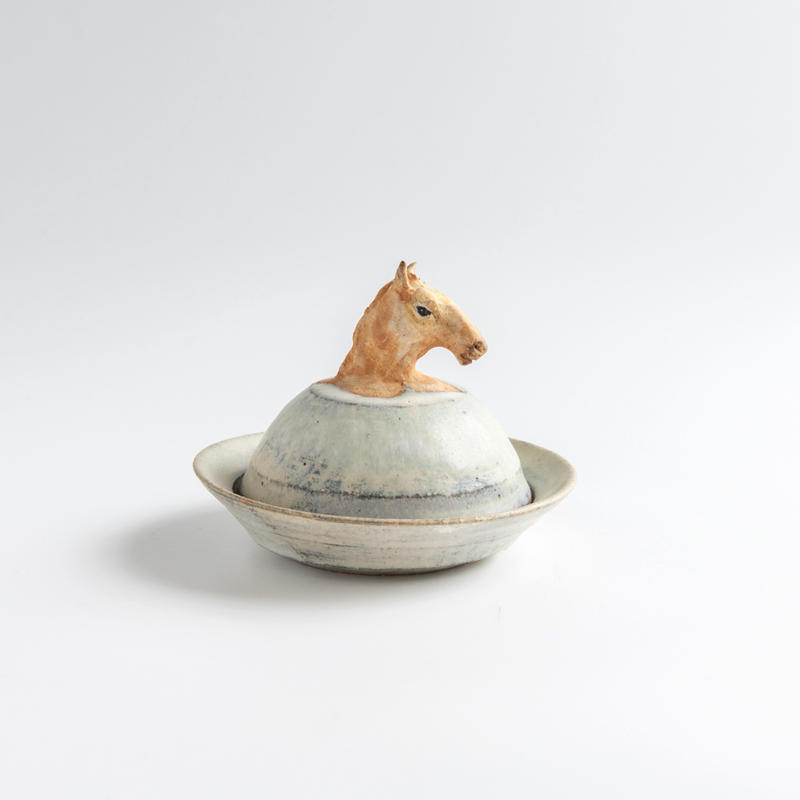 Acne Pottery Studio 3動物の蓋付き豆皿 うま 月刊手紙舎