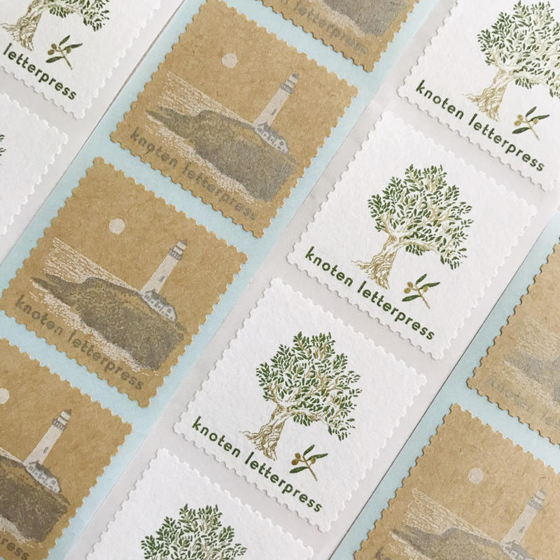 12月号掲載分 緑青社 つるぎ堂 Knoten Knoten 切手風シール いろいろセット