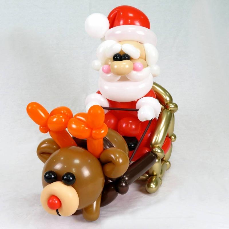 本州限定 風船おじさんてりやきのクリスマスに届くバルーンアートギフト モリ芸ショップ