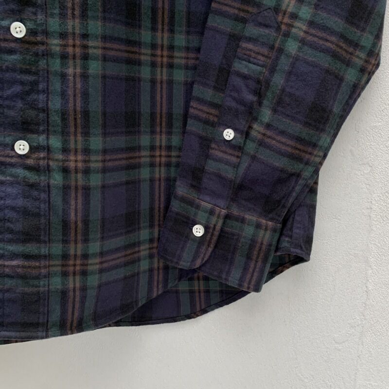 メンズ Gymphlex ジムフレックス コットン起毛 チェック柄ボタンダウンシャツ J