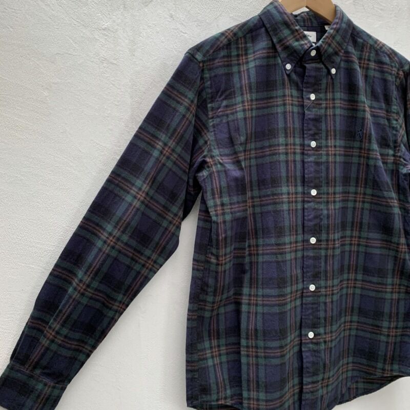 メンズ Gymphlex ジムフレックス コットン起毛 チェック柄ボタンダウンシャツ J