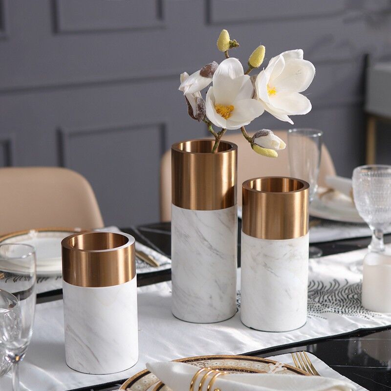 マーブル ゴールドフラワーベース Muse Home