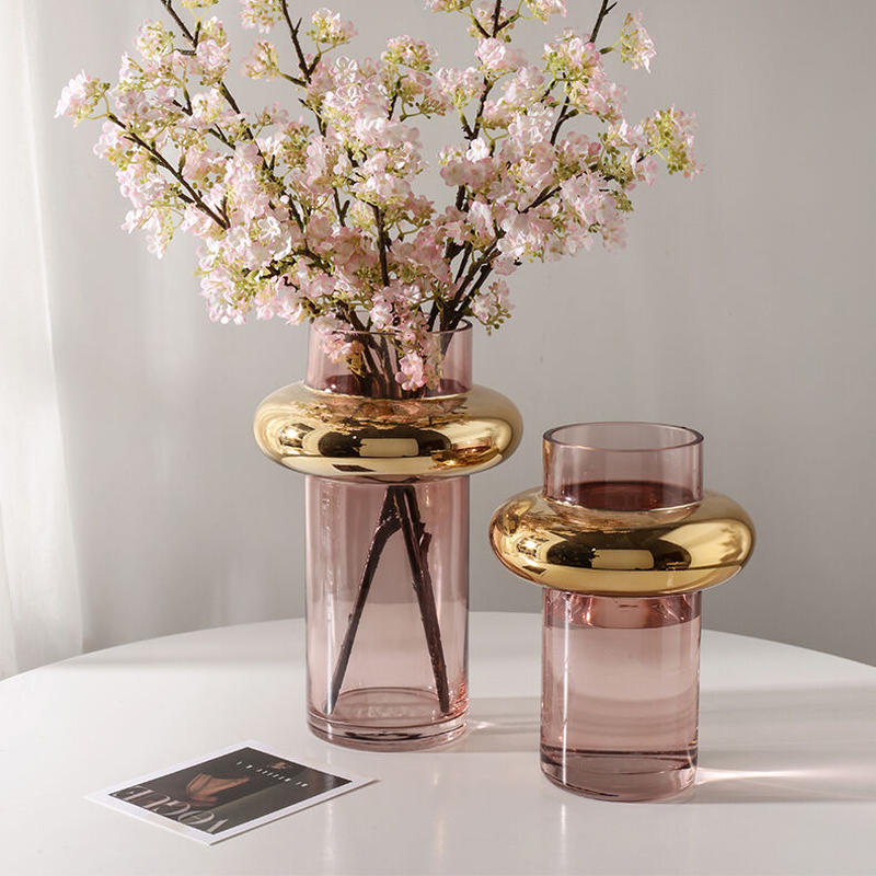 ピンク ゴールドフラワーベース Muse Home