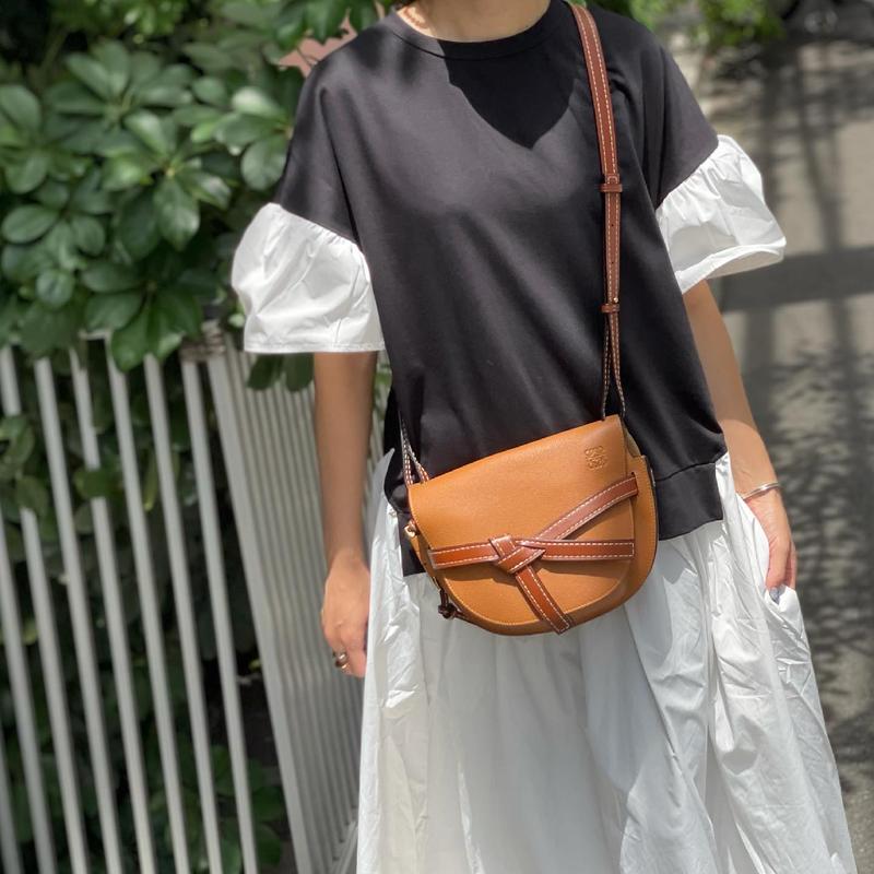 素材違いで再登場 カット 布帛ドッキングフレア半袖ワンピース Myinemy S Store