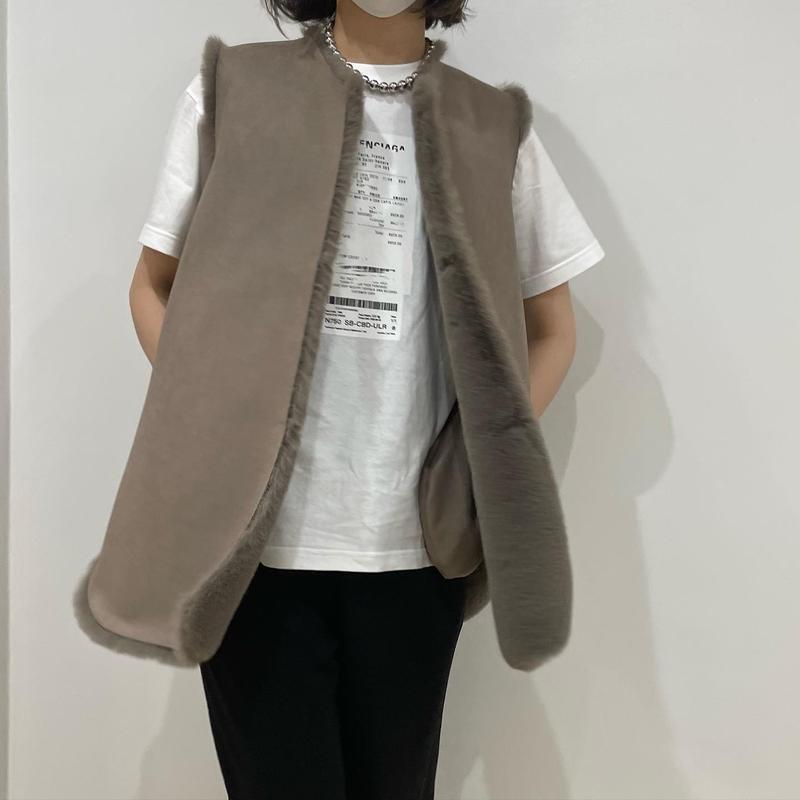 エコファーリバーシブルファーベスト(モカ) | myinemy's STORE 買付価格 MASU リバーシブルファーベスト ベスト/ジレ