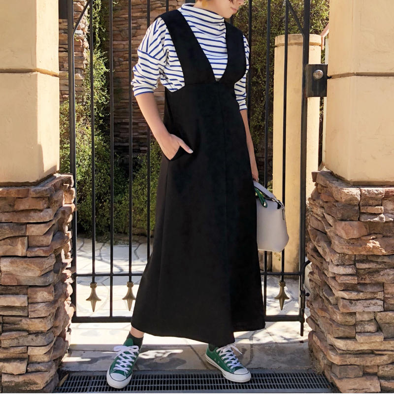 Vサスペンダーaラインロングワンピース Myinemy S Store