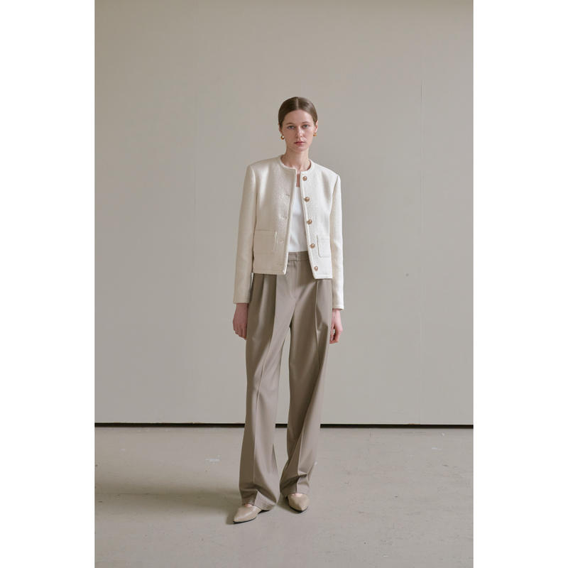 新発売 na.e ナエ novel tweed vest ivory トップス
