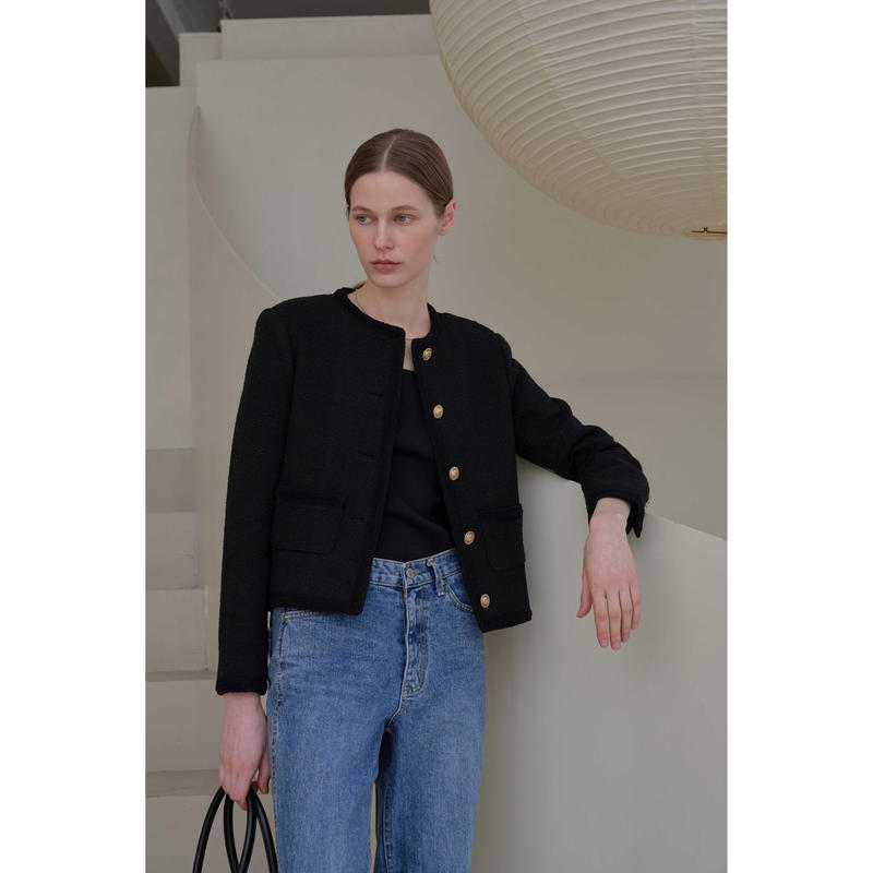 na.e Novel Tweed Vest_ivory ツイード ベスト ナエ | tubosoliveira