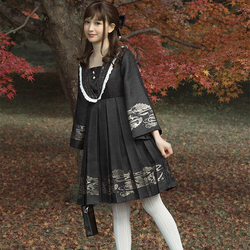 Lalaers 福呼び和装ワンピース 2色 はれあめ