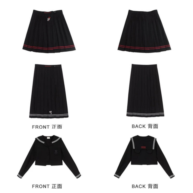 お取り寄せ 森女部落 ディズニー公認 ミッキーミニーセーラー服スカート 2種類 はれあめ