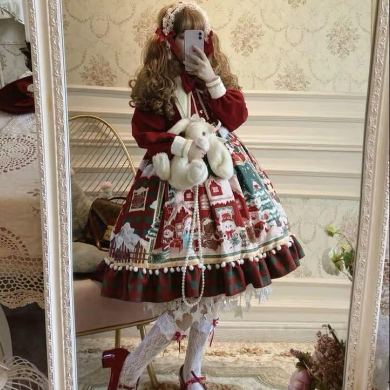 お取り寄せ 逗酱工作室 クリスマスタウンワンピース はれあめ お取り寄せ 逗酱工作室 クリスマスタウンワンピース はれあめ