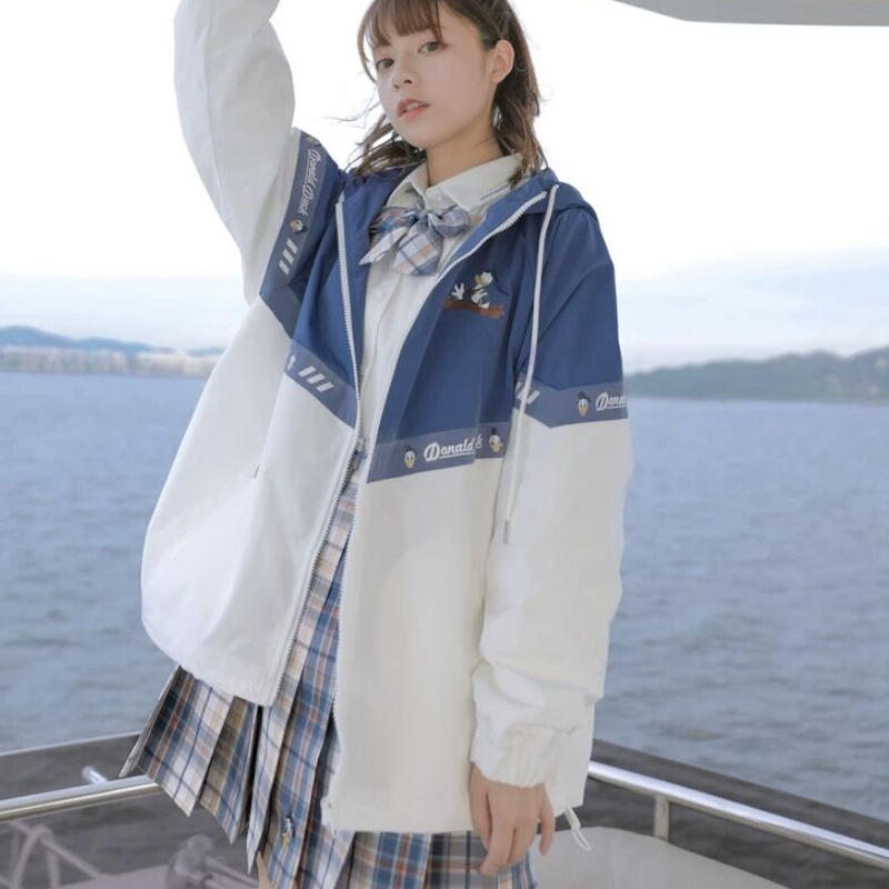 お取り寄せ 森女部落 Disney公認 ドナルド デイジー ウィンドブレーカー 2種類