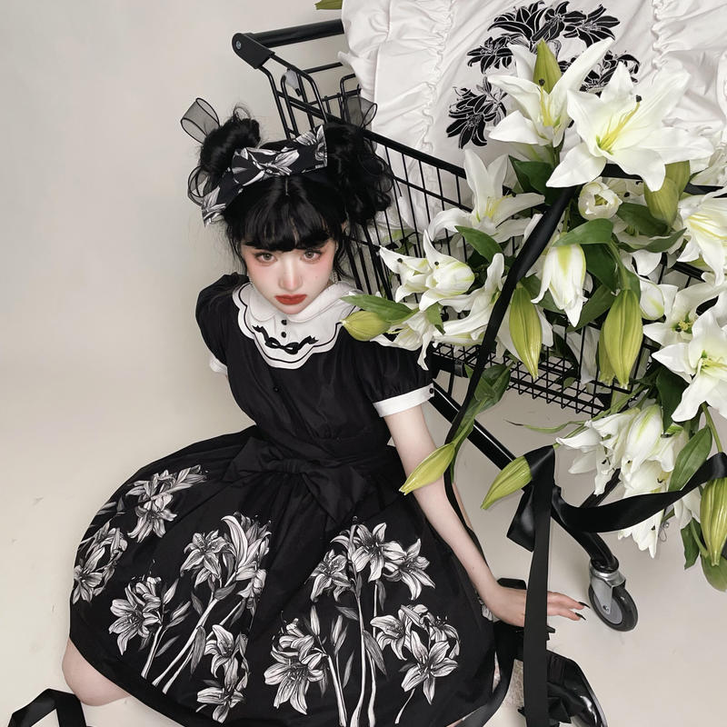 ご予約 ご予約限定価格 Catcocoon アンティークリリーワンピース はれあめ