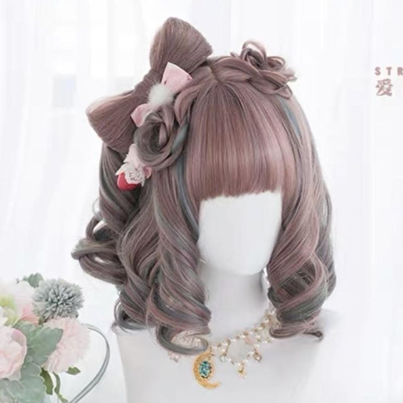 リボンヘア付きカラフルウィッグ はれあめ