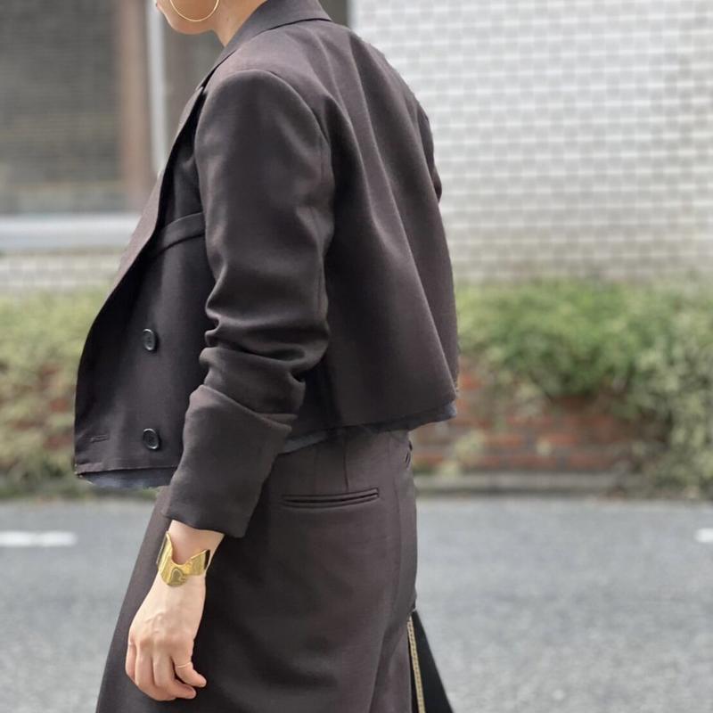 cropped tailored JK(dark brown) | PROVOKE desig... cropped tailored JK(dark brown) | PROVOKE desig...