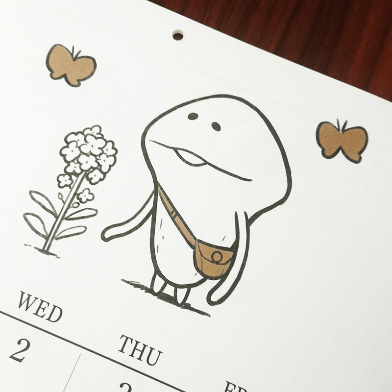 なめこのカレンダー 壁掛け Beeworks Games直営 なめこ屋