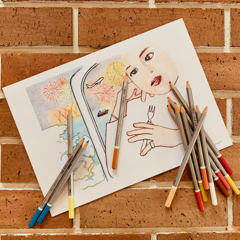 Hanabi 花火 オリジナル塗り絵 ななかずら Nanakazura Origina