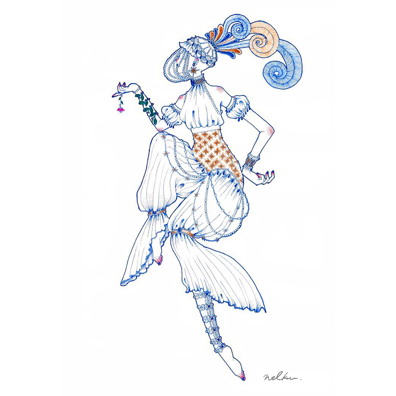 Dancers02 ポストカード Nelku Art Works