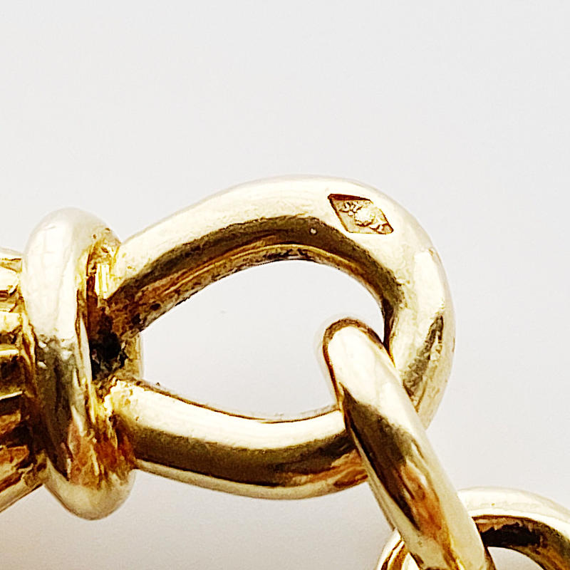 Vintage HERMES 18K Etrier Key Ring | Nice&Smooth Vintage HERMES 18K Etrier Key Ring | Nice&Smooth