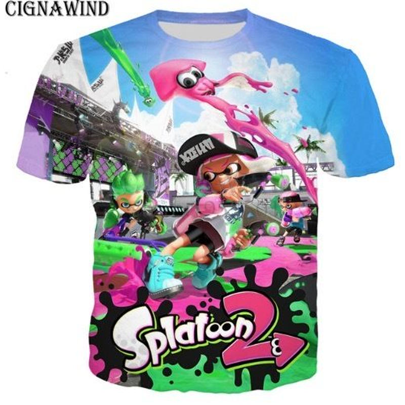 スプラトゥーン Tシャツ 3dデザイン Tシャツ 半袖 ユニセックス Triple Yea