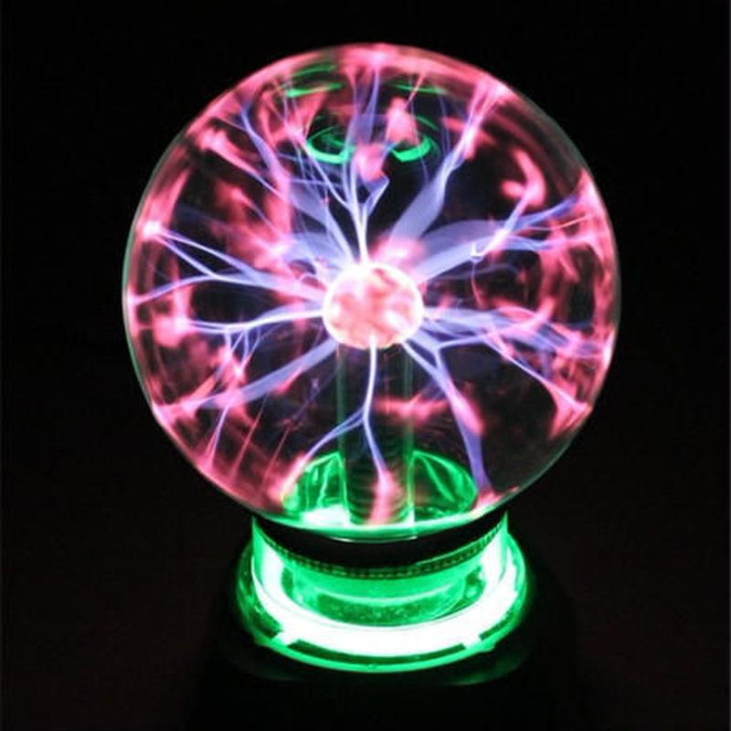 プラズマボール サンダーボール タッチセンシティブランプ 放電球 科学玩具 雷ボール 静電 マ