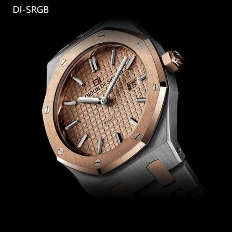 売れ筋商品 DESIGN DIDUN クォーツ時計 高級感漂ウブロンズ腕時計 ...