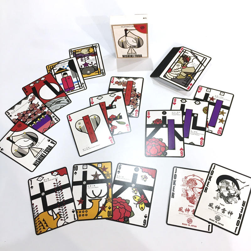 トランプにも花札にも株札にもなるプレイングカード 錦札 56枚入り Nishiki