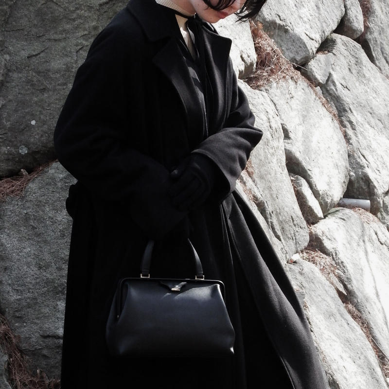 ヌnuハンドバッグ口枠鞄丸形