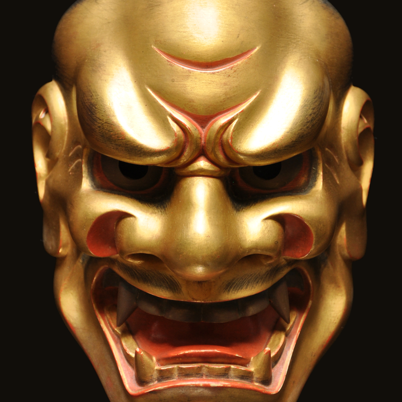 第1位獲得 能面 小獅子 鬼神面 彫刻 オブジェクト 第1位獲得 能面 小獅子 鬼神面 彫刻 オブジェクト