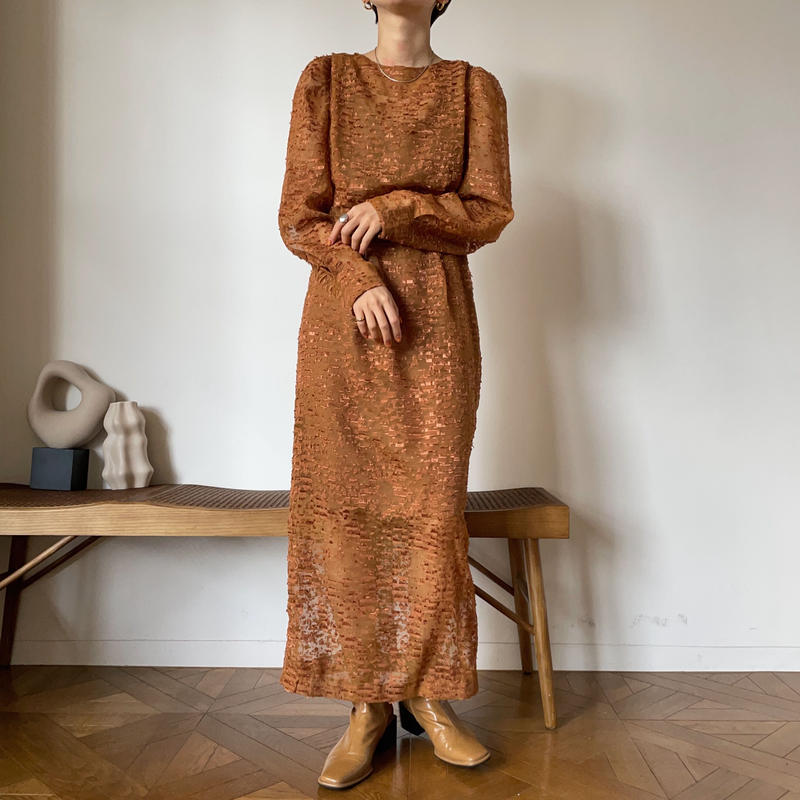 leaf jacquard sheer dress Eaphi Jade Garden Jacquard Dress – Après