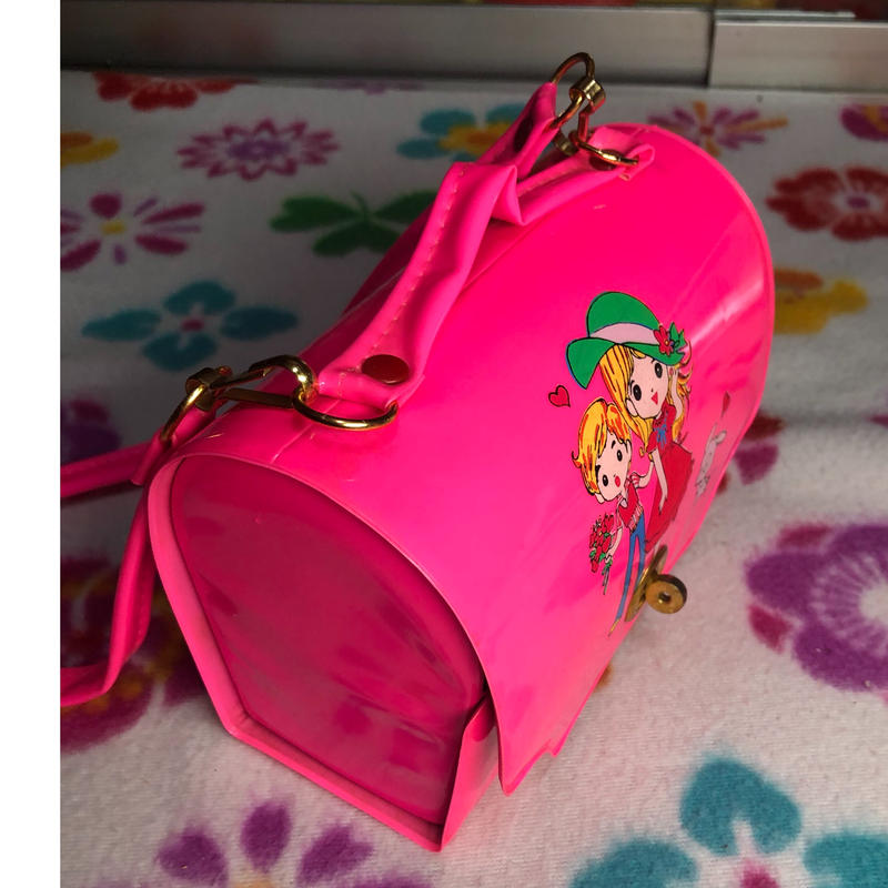 昭和レトロ ピンクのバッグ 女の子 レトロ雑貨 Adobarun