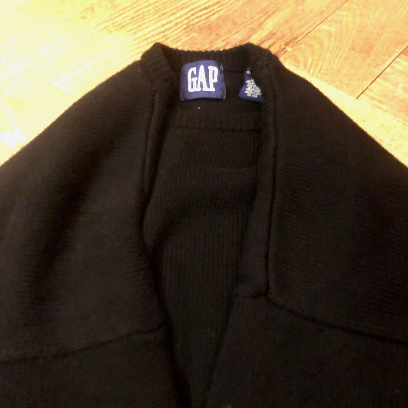 90 S Old Gap Cotton Knit Black Not Muromachi