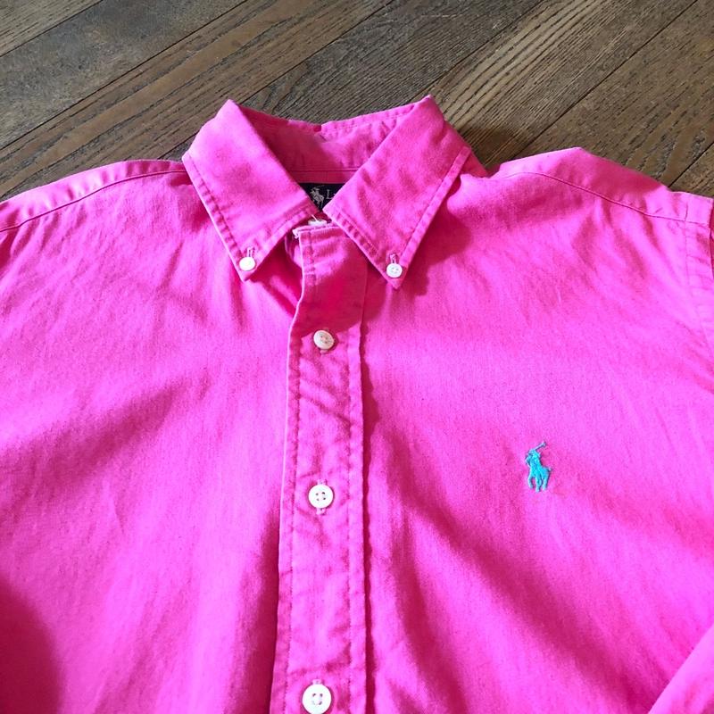 90 S Ralph Lauren シャツ ショッキングピンク Not Muro