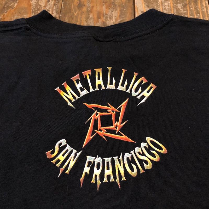 00 S Metallica L S Tee 手裏剣ロゴ ファイヤーパターン Clot