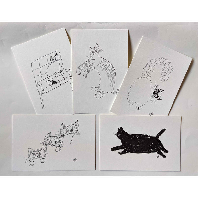 Yamyam Cat ポストカードセット 5種類 Nowaki Yamyam Cat ポストカードセット 5種類 Nowaki