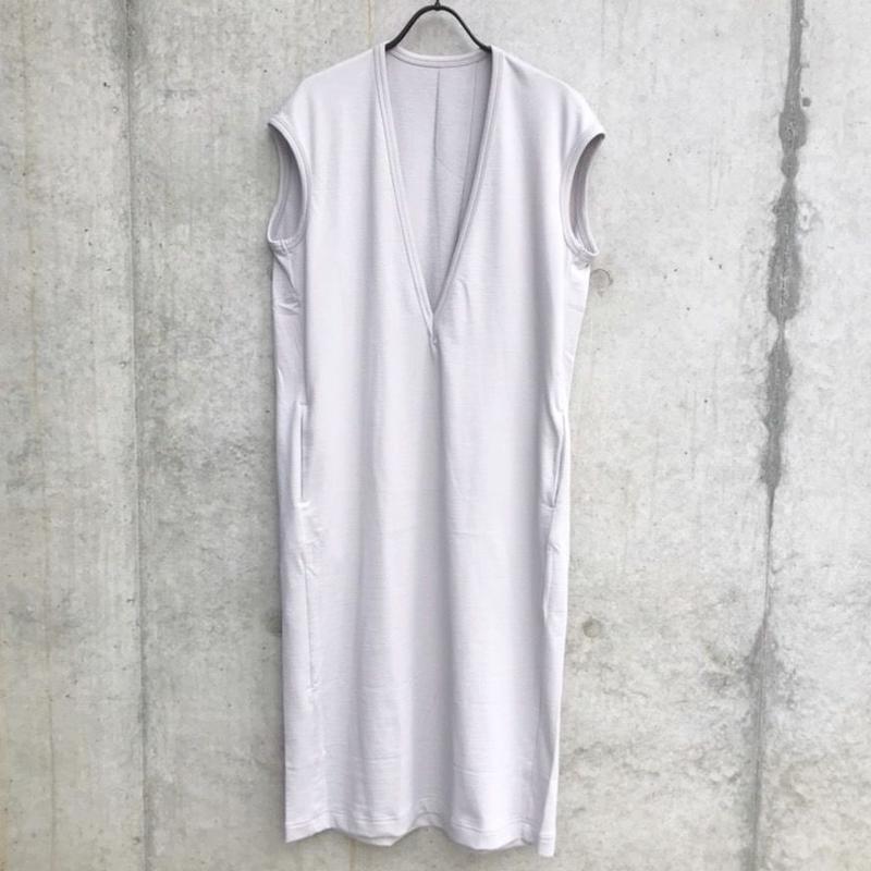 ゴーシュ スペインピマ裏毛vネックベストワンピース N U N O