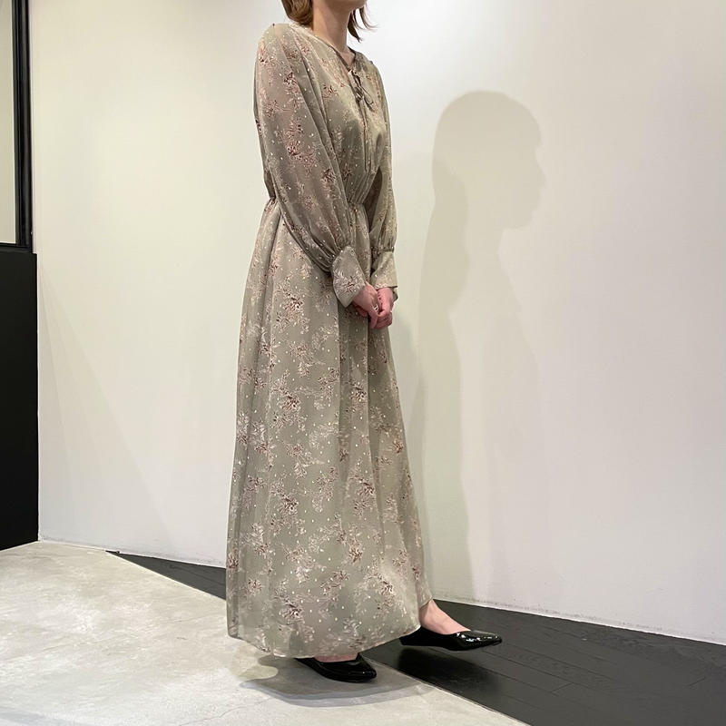 Kaene フラワープリントワンピース グリーン ニュー ノーマル